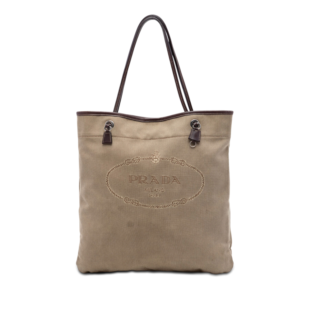 Pre-Loved Prada Canvas Canapa Logo Tote